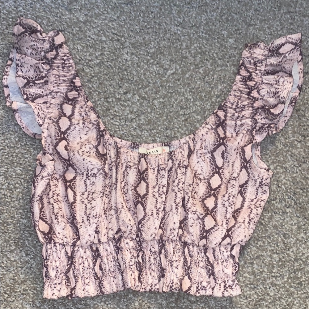Baby Pink Snakeskin Tank Top